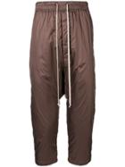 Rick Owens Cropped Track Trousers - Brown