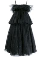 Brognano Layered Tulle Dress - Black