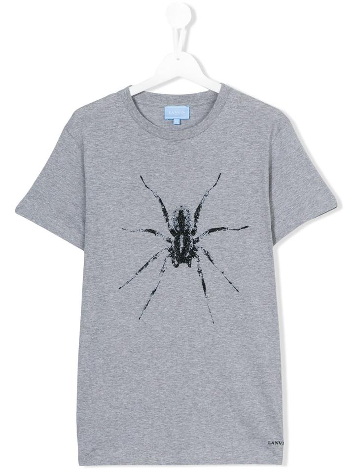 Lanvin Petite - Spider Print T-shirt - Kids - Cotton - 14 Yrs, Boy's, Grey