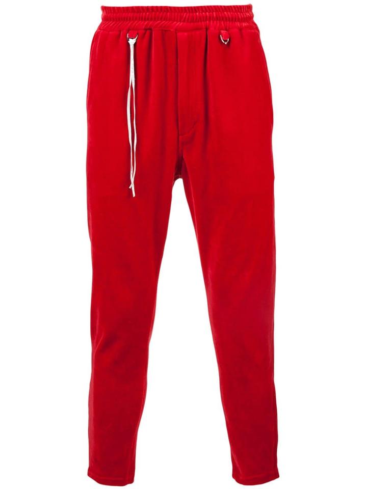 Mastermind Japan Velour Joggers - Red