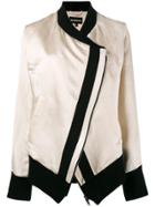 Ann Demeulemeester Bomber Jacket With Contrast Detailing - Nude &
