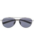 Dita Eyewear Embossed Aviator Sunglasses - Silver