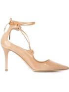 Jimmy Choo Vita Pumps, Women's, Size: 37.5, Nude/neutrals, Leather/patent Leather