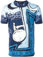 Dolce & Gabbana Musical Print T-shirt, Men's, Size: 44, Blue, Cotton