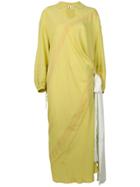 Marni Collared Long Dress - Yellow & Orange