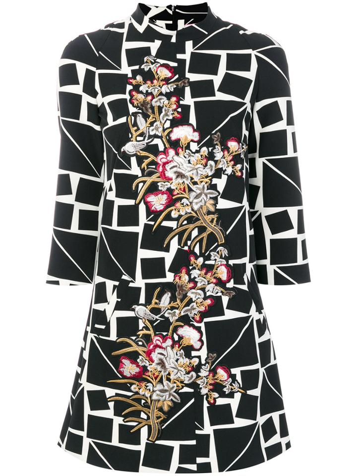Femme By Michele Rossi Patterned Embroidered Dress - Multicolour