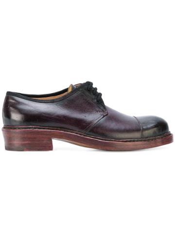 Sebastian Tarek Distressed Finish Derby Shoes - Pink & Purple