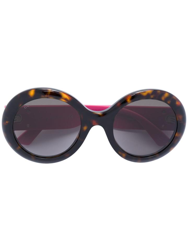 Gucci Eyewear Round Frame Sunglasses - Pink & Purple