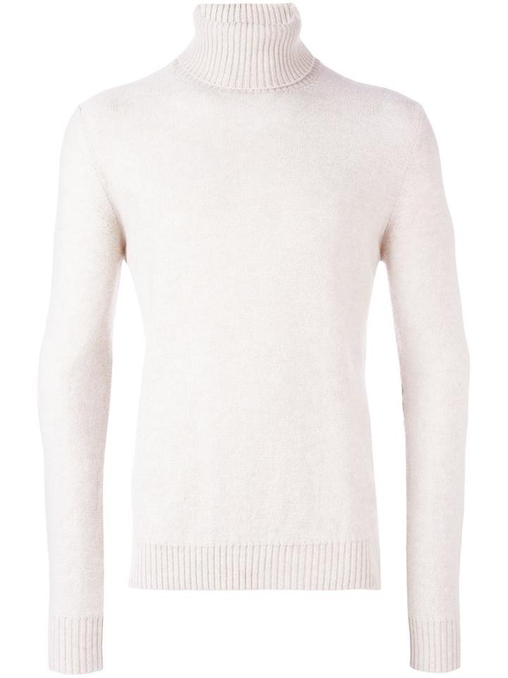 The Gigi Roll Neck Jumper, Men's, Size: Large, Nude/neutrals, Wool