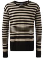 Laneus Striped Sweater, Men's, Size: Xl, Nude/neutrals, Cotton/nylon
