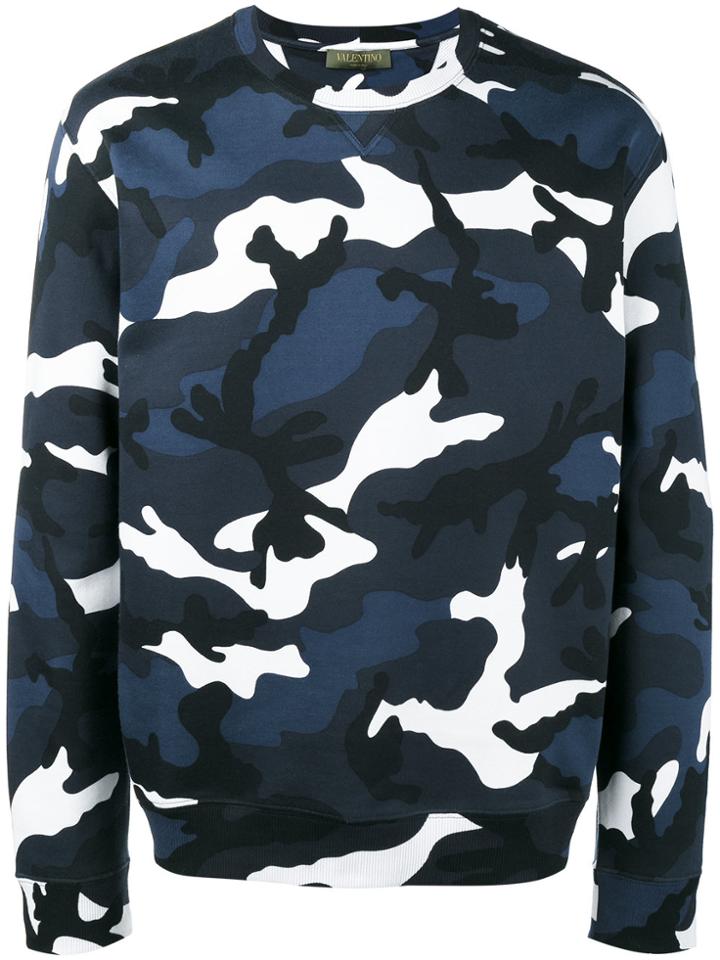 Valentino Camouflage Sweatshirt - Blue