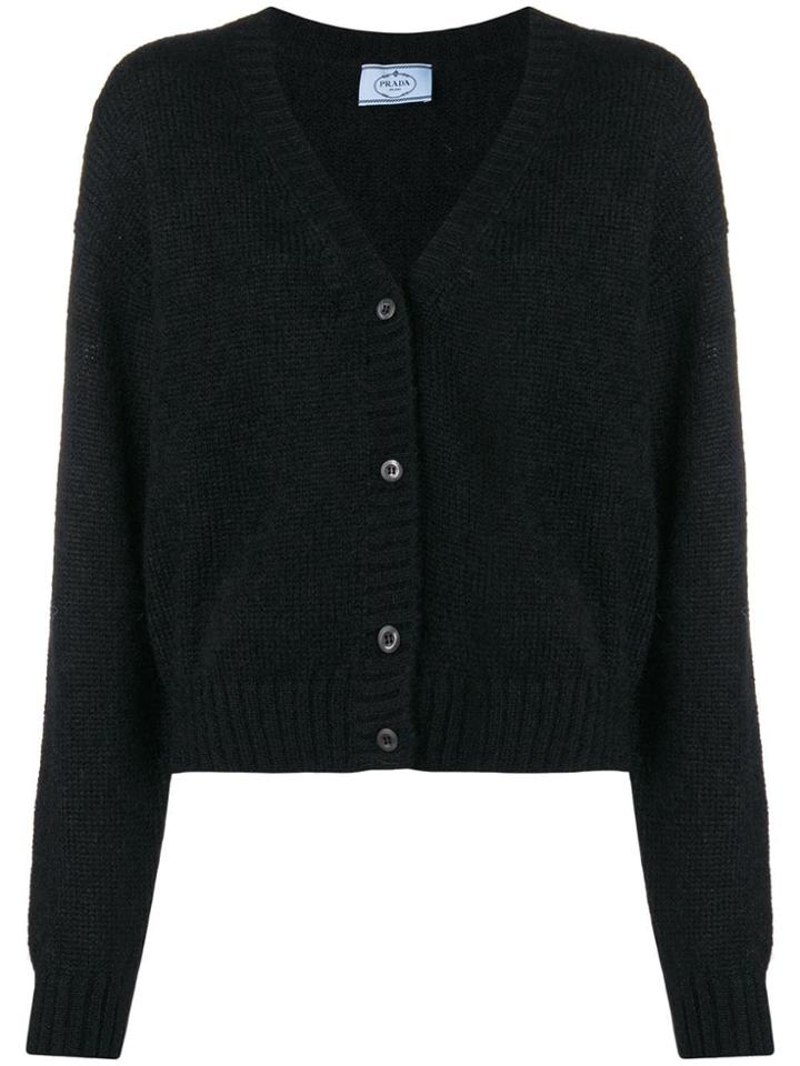 Prada Loose Fit Cardigan - Black