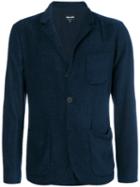 Giorgio Armani - Patch Pockets Blazer - Men - Polyamide/spandex/elastane/cupro/virgin Wool - 52, Blue, Polyamide/spandex/elastane/cupro/virgin Wool