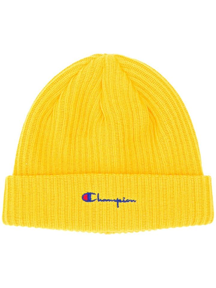 Champion Contrast Logo Beanie - Yellow & Orange