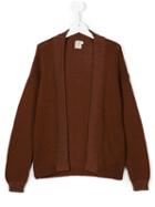 Caffe' D'orzo Open Front Knitted Cardigan, Girl's, Size: 16 Yrs, Brown