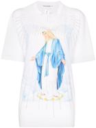 Filles A Papa Lourdes Crew Neck Slogan T-shirt - White