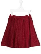 Alberta Ferretti Kids Teen Pleated Skirt - Red