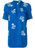 Erdem Floral-embroidered Top - Blue