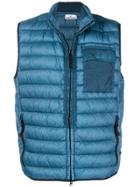 Stone Island Zipped Padded Vest - Blue