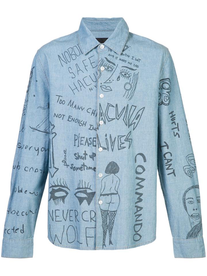 Haculla Mindful Doodles Shirt - Blue