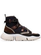 Chloé Brown Sonnie Chunky Strap High Top Sneakers - Blue