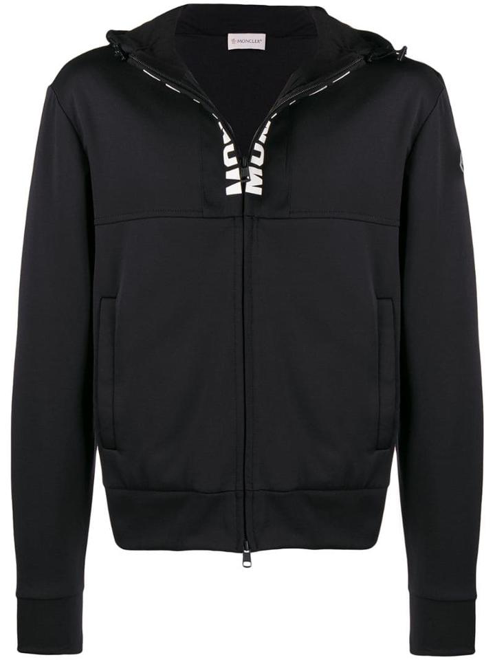 Moncler Zipped Jersey Hoodie - Blue