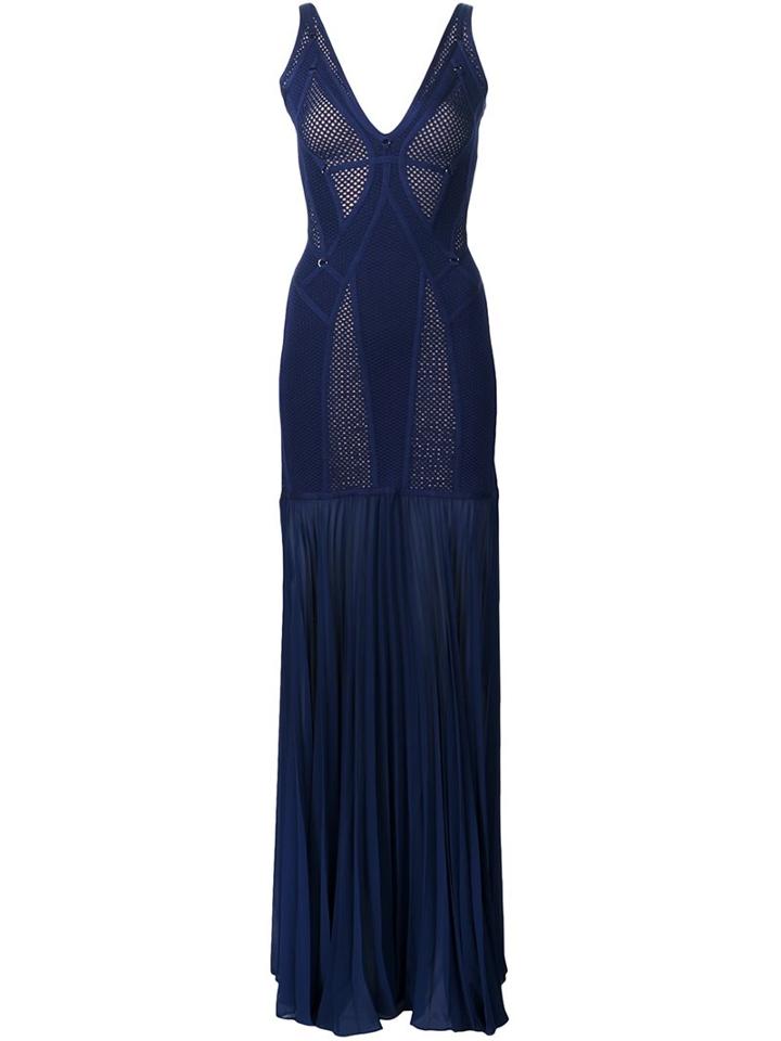 Hervé Léger Mesh Panel Maxi Dress