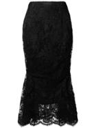 Simone Rocha Floral Pattern Loose Skirt - Black