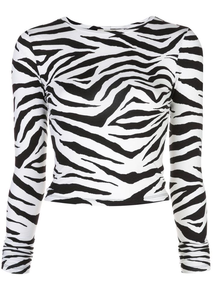 Alice+olivia Zebra Print Top - Black