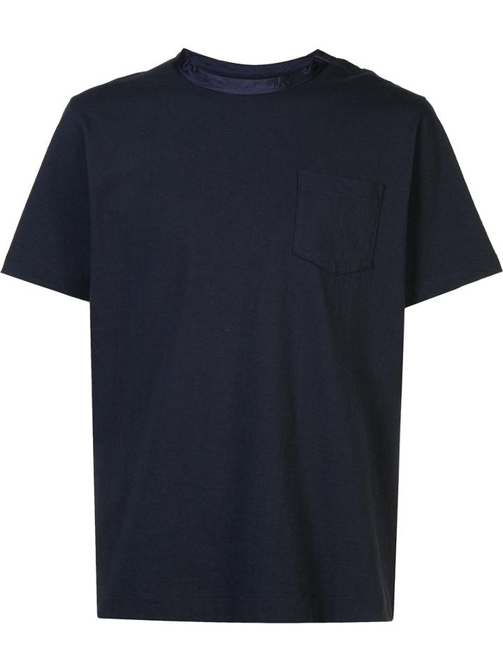 Sacai Classic T-shirt, Men's, Size: 3, Blue, Cotton/cupro