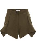 Jw Anderson Khaki Chino Curved Hem Shorts - Green