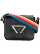 Sara Battaglia - Rainbow Strap Crossbody Bag - Women - Leather - One Size, Black, Leather