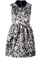 Mcq Alexander Mcqueen Pony Print Party Dress, Women's, Size: 40, Black, Polyamide/polyester/acetate/virgin Wool