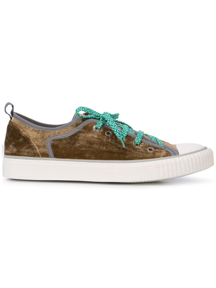 Lanvin Contrast Lace Sneakers - Green