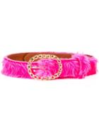 Martine Rose Faux Fur Belt - Pink