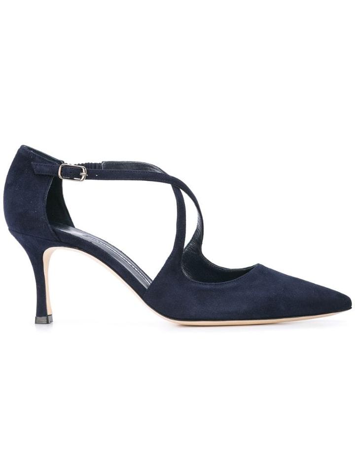 Manolo Blahnik Umice Pumps - Blue