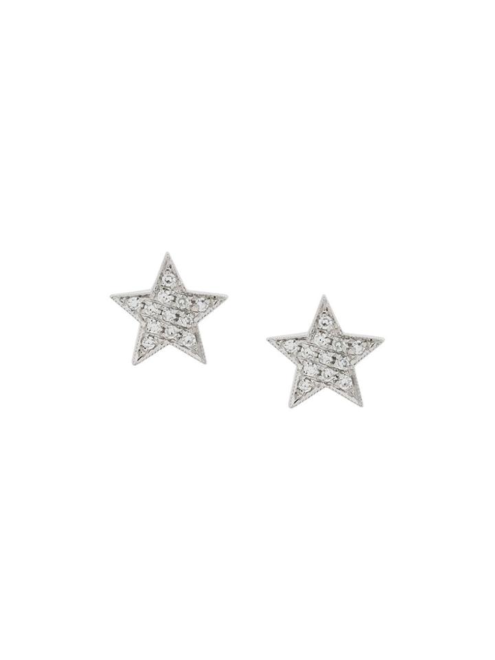 Dana Rebecca Diamond And 14kt White Gold Julianne Himiko Star Earrings