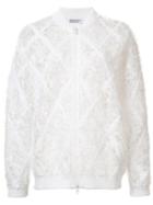 Brunello Cucinelli Embroidered Detail Jacket, Women's, Size: Medium, White, Linen/flax/silk