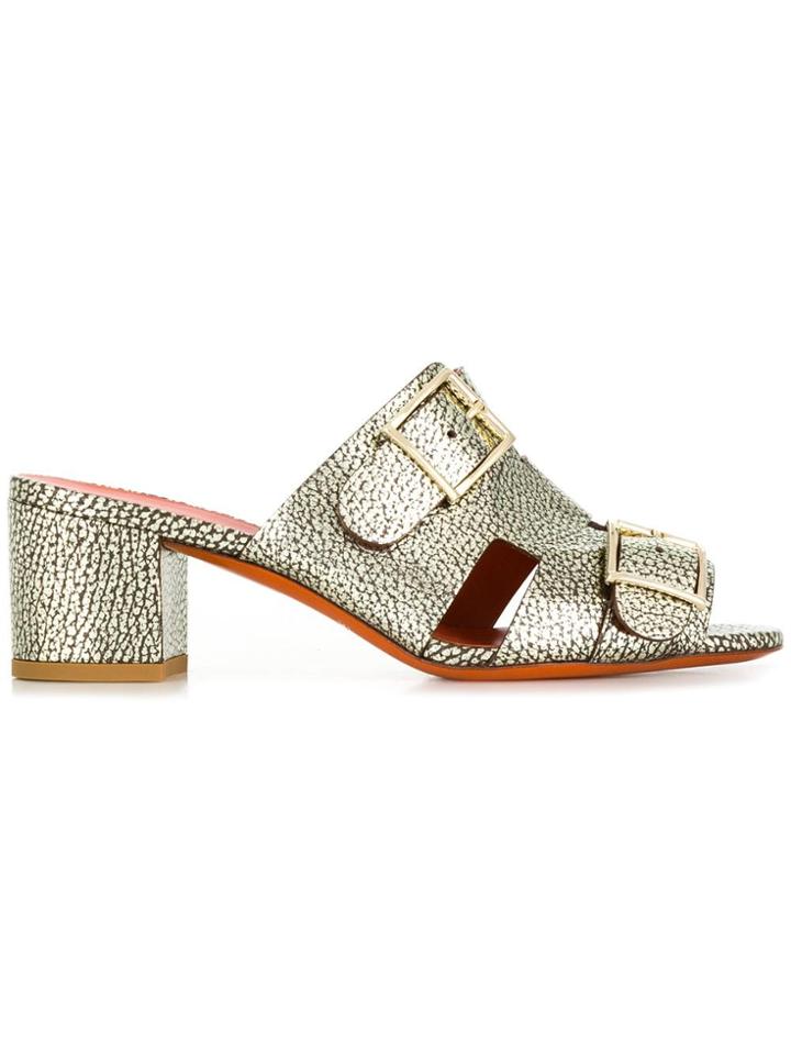 Santoni Buckle Strap Sandals - Gold