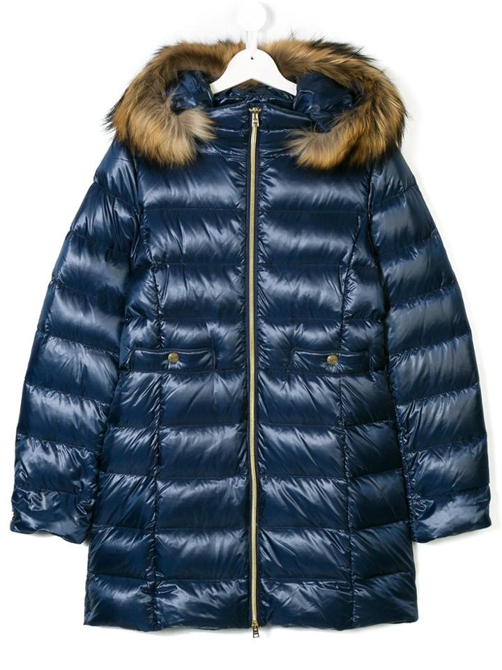 Herno Kids Long Padded Coat - Blue