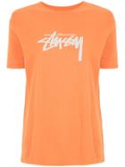 Stussy Logo Print T-shirt - Orange