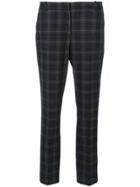 Kiltie Checked Cropped Trousers - Blue