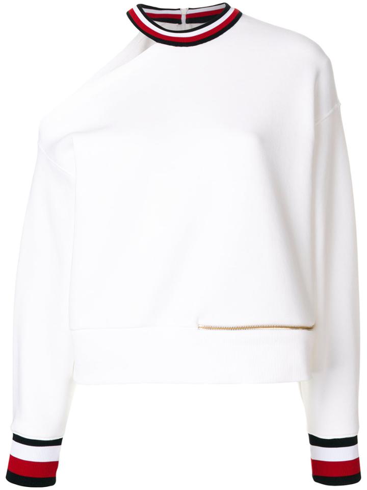 Tommy Hilfiger Distressed Branded Sweatshirt - White