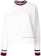 Tommy Hilfiger Distressed Branded Sweatshirt - White