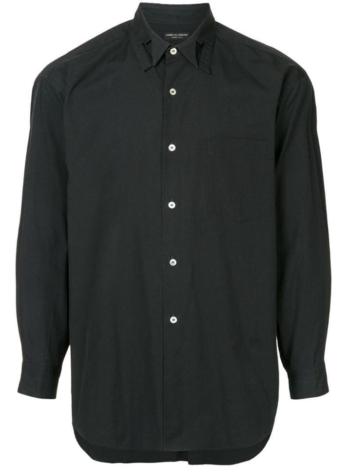 Comme Des Garçons Pre-owned Cutout Collar Shirt - Black
