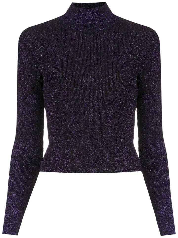 Nk High Neck Knitted Top - Purple