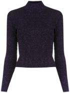 Nk High Neck Knitted Top - Purple