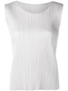 Pleats Please By Issey Miyake Micro-pleated Vest - Grey