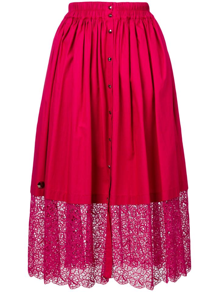 Philipp Plein Monda Skirt - Pink & Purple