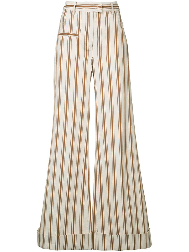 Maison Rabih Kayrouz Striped Palazzo Pants - Yellow & Orange